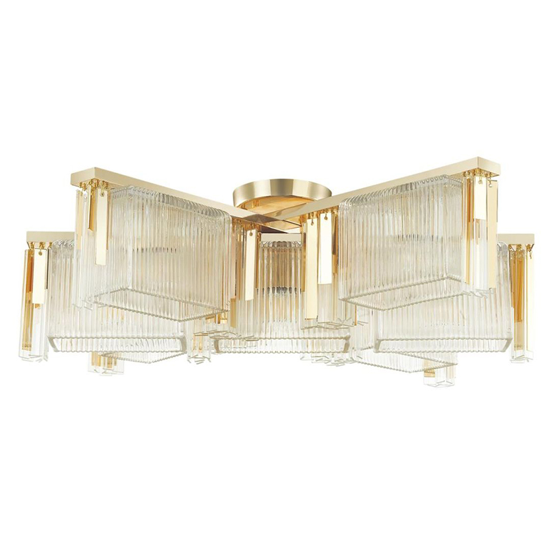 Люстра Madelen Gold Chandelier 7 Глянцевое золото Прозрачный (Transparent) Люстра Madelen Gold Chandelier 7 Глянцевое золото Прозрачный (Transparent) в Кирове | Loft Concept