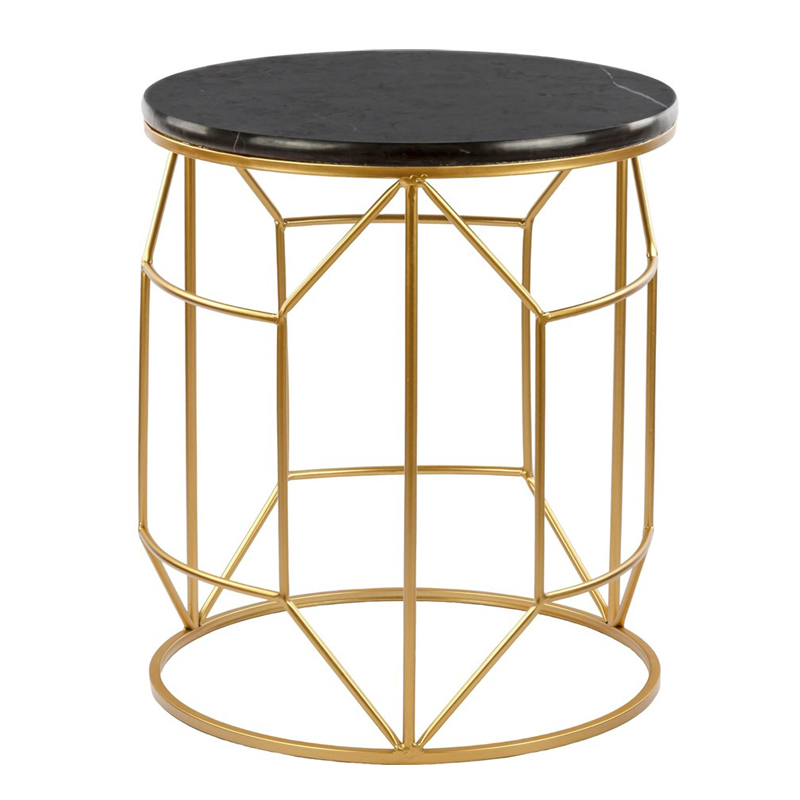 Приставной столик Decorative Table чёрный мрамор Золотой Черный Мрамор Nero Приставной столик Decorative Table чёрный мрамор Золотой Черный Мрамор Nero в Кирове | Loft Concept