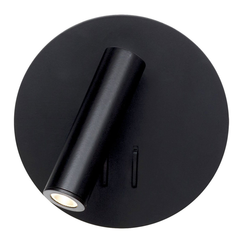 Настенный спот Black Circle Spot Wall Lamp Черный в Кирове | Loft Concept 