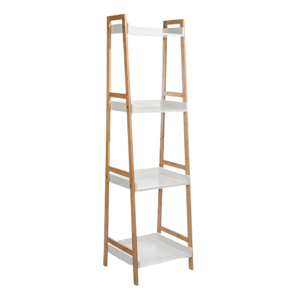 Стеллаж Stockholm White & Beige Белый Бежевый Стеллаж Stockholm White & Beige Белый Бежевый в Кирове | Loft Concept