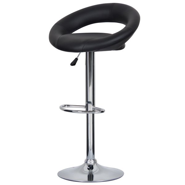 Барный стул Ring black Хром Черный Барный стул Ring black Хром Черный в Кирове | Loft Concept