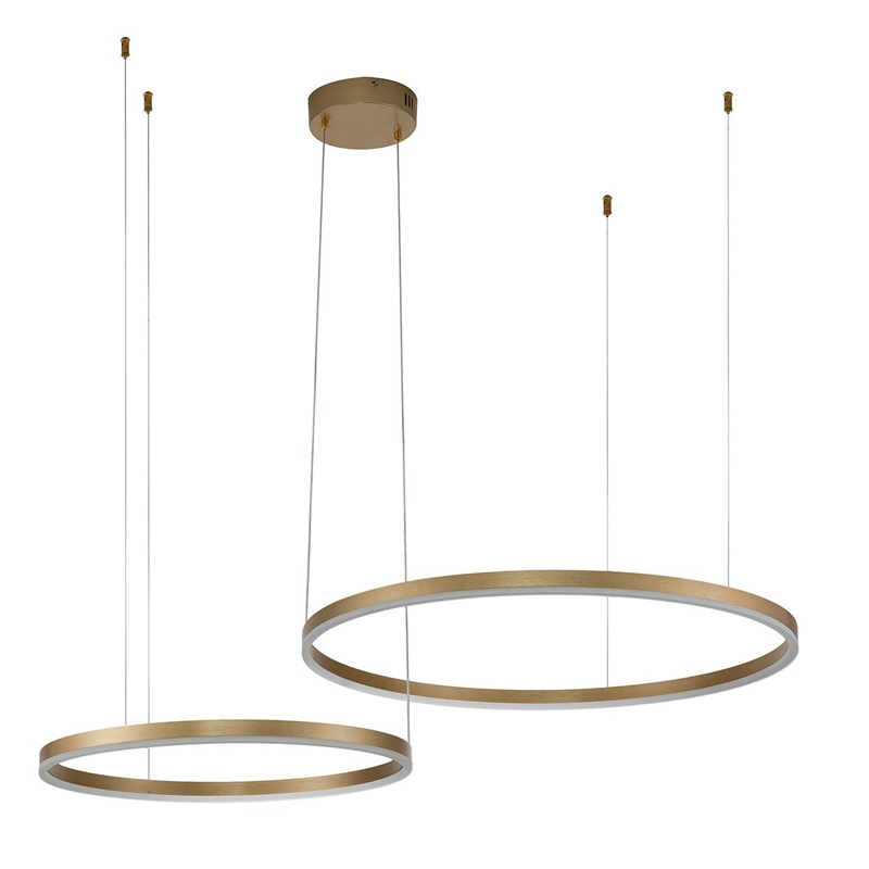 Подвесной светильник Neo Circles Double Gold Золотой Подвесной светильник Neo Circles Double Gold Золотой в Кирове | Loft Concept