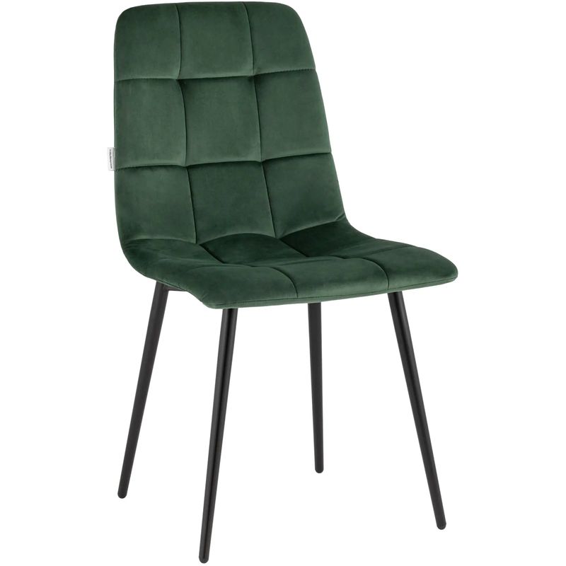 Стул NANCY Chair Зеленый Велюр Зеленый Черный Стул NANCY Chair Зеленый Велюр Зеленый Черный в Кирове | Loft Concept