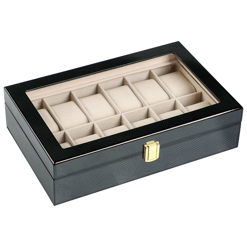 Шкатулка для часов Roland Watch Box Черный Бежевый Шкатулка для часов Roland Watch Box Черный Бежевый в Кирове | Loft Concept