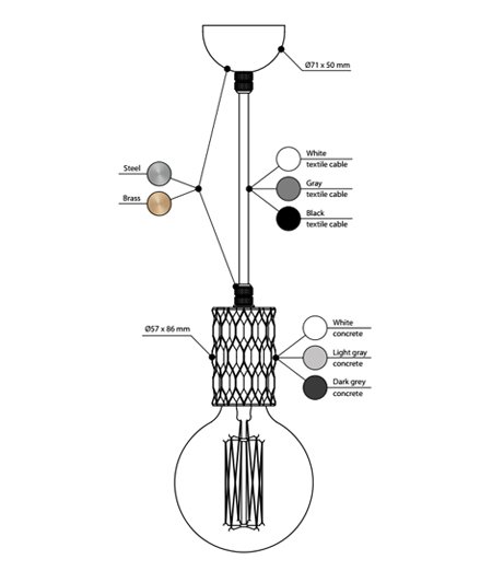 Подвесной светильник BETON GLITTER в Кирове