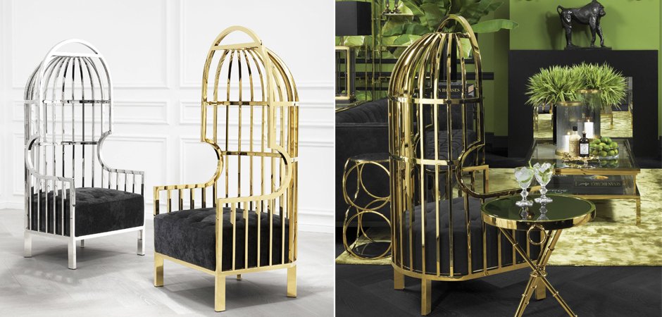Кресло Eichholtz Chair Bora Bora Gold Кресло Eichholtz Chair Bora Bora Gold - Loft-Concept в Кирове
