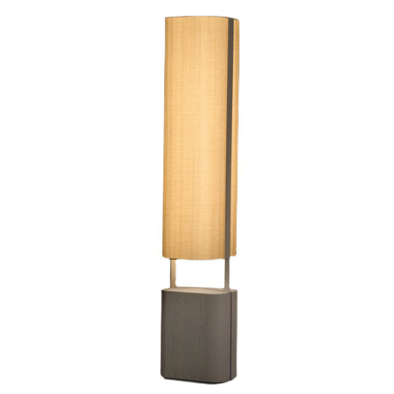 Дизайнерский торшер с деревянным основанием Keila Floor Lamp Wooden Серый Дизайнерский торшер с деревянным основанием Keila Floor Lamp Wooden Серый в Кирове | Loft Concept
