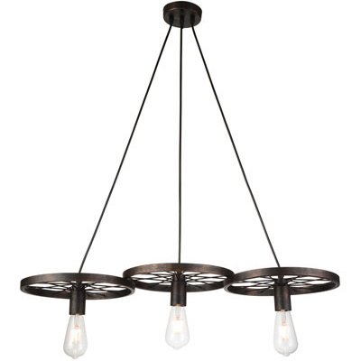 Подвесной Светильник Loft Wheel Pendant ring 3 Коричневый винтаж Подвесной Светильник Loft Wheel Pendant ring 3 Коричневый винтаж в Кирове | Loft Concept