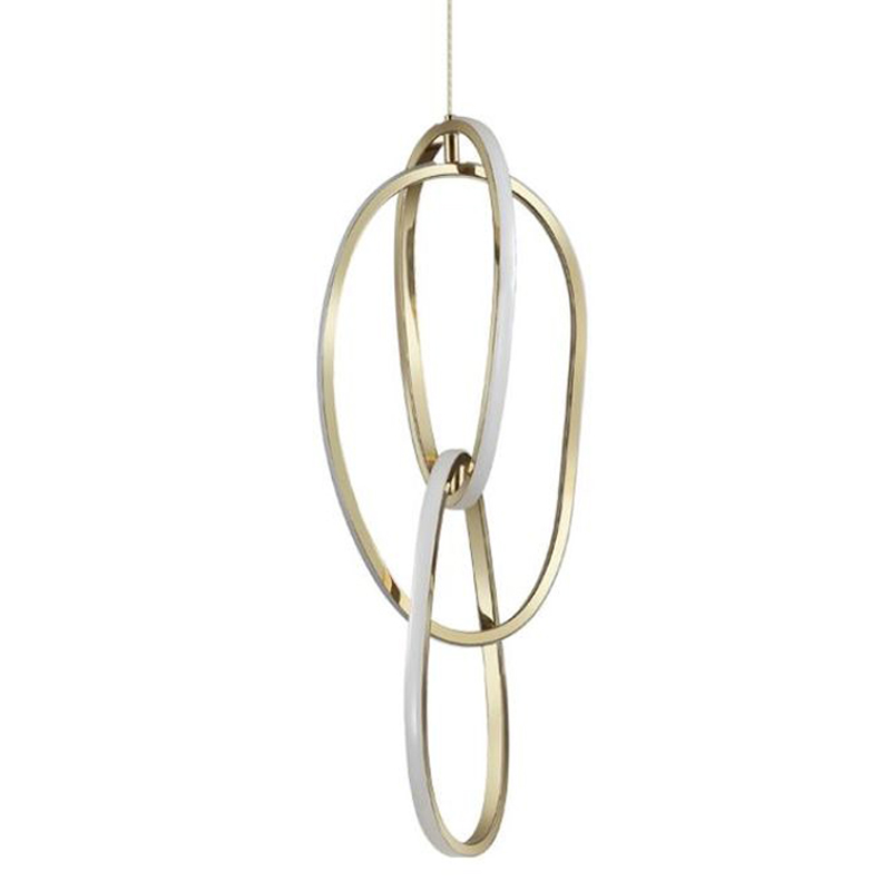 Подвесной светильник 3 Chain Link Gold 61 Глянцевое золото Подвесной светильник 3 Chain Link Gold 61 Глянцевое золото в Кирове | Loft Concept