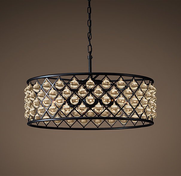 Люстра RH Spencer Hoop Chandelier 60 Черный Люстра RH Spencer Hoop Chandelier 60 Черный в Кирове | Loft Concept