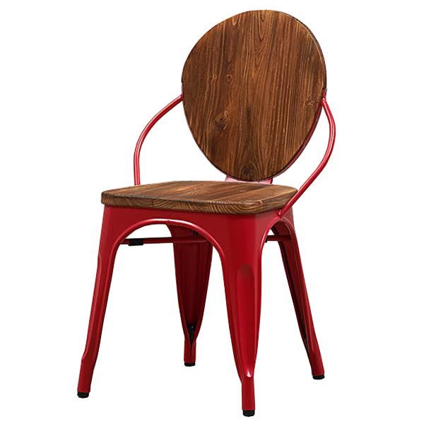 Стул Tolix chair Wooden Red Дуб темный Красный (Red) Стул Tolix chair Wooden Red Дуб темный Красный (Red) в Кирове | Loft Concept