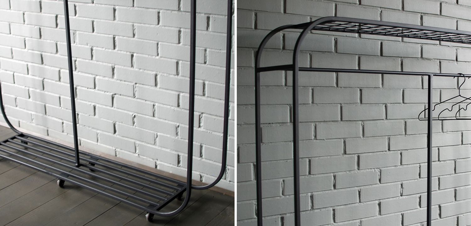 Рейл Hughes Industrial Metal Rust Clothes Rail - фото