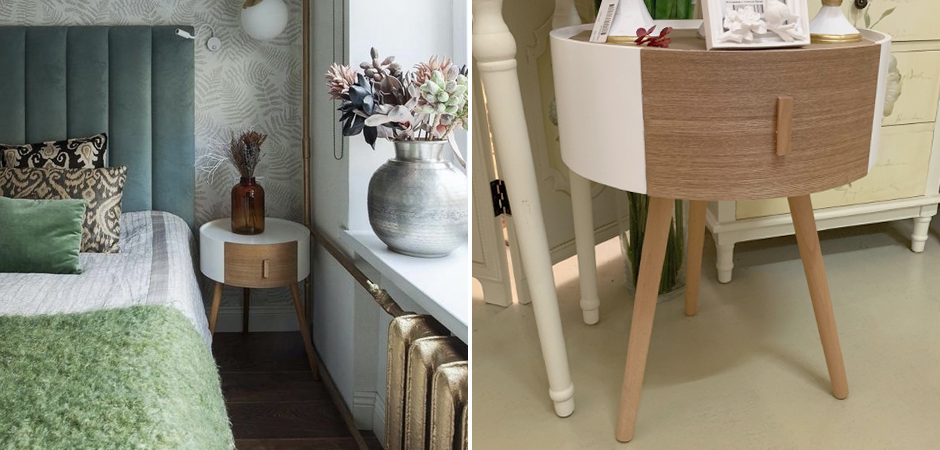 Тумбочка Stockholm White & Beige Сircle Тумбочка Stockholm White & Beige Сircle - Loft-Concept в Кирове