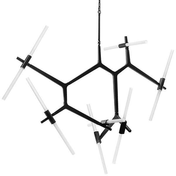 Люстра Агнес Chandelier Black 14 Белый Черный Люстра Агнес Chandelier Black 14 Белый Черный в Кирове | Loft Concept