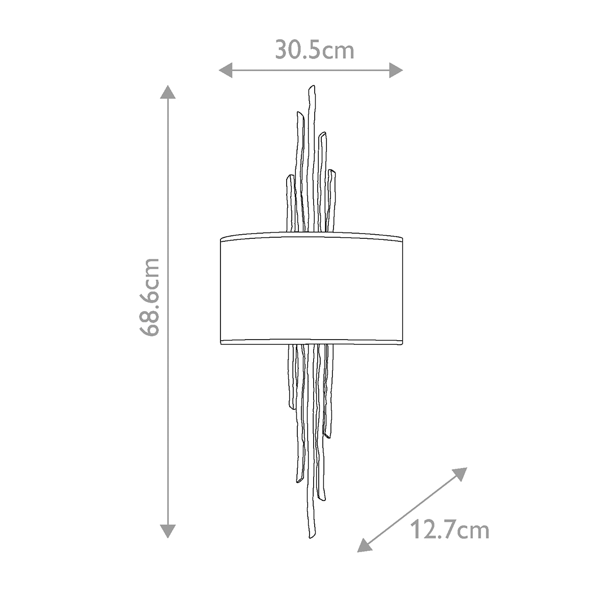 Бра с белым абажуром и элементами в виде натуральных веток Hinkley в Кирове
