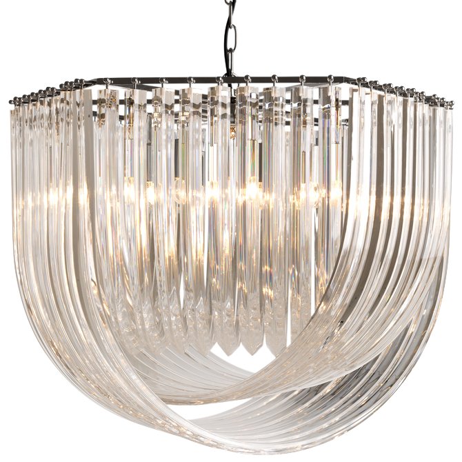 Люстра Chandelier Hyeres Никель Прозрачный (Transparent) Люстра Chandelier Hyeres Никель Прозрачный (Transparent) в Кирове | Loft Concept