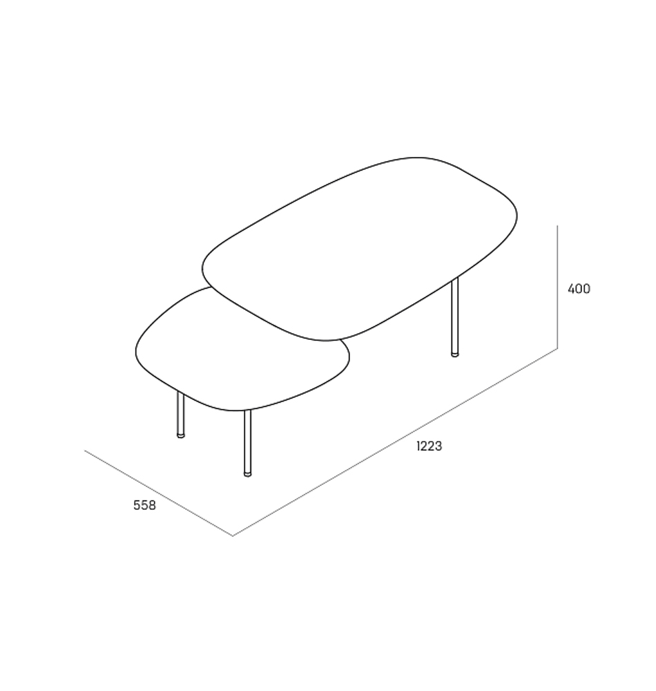 Step журнальный столик из натурального дуба и металла в Кирове