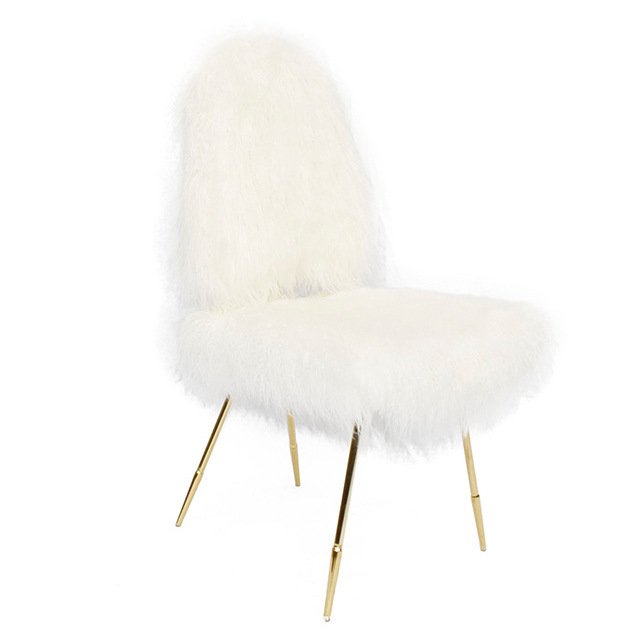 Стул Maxime Lounge Chair Белый Глянцевое золото Стул Maxime Lounge Chair Белый Глянцевое золото в Кирове | Loft Concept
