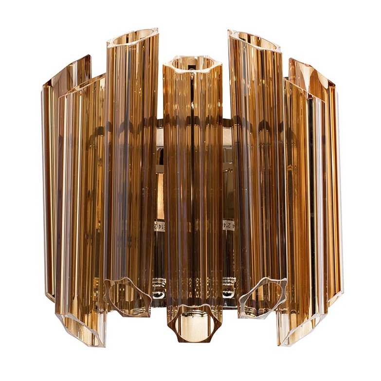 Бра Hexagon tube Bra Amber Хром Янтарь (Amber) Бра Hexagon tube Bra Amber Хром Янтарь (Amber) в Кирове | Loft Concept