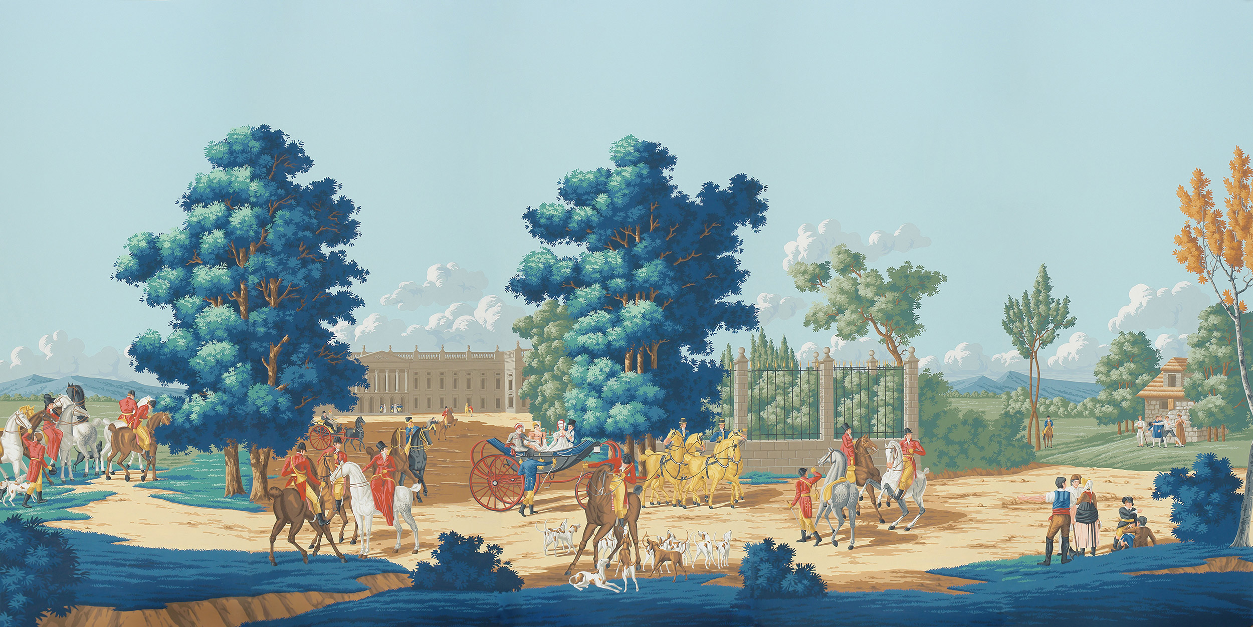 Обои ручная роспись La Chasse de Compiegne Jacquemart Обои ручная роспись La Chasse de Compiegne Jacquemart - постер Loft-Concept в Кирове