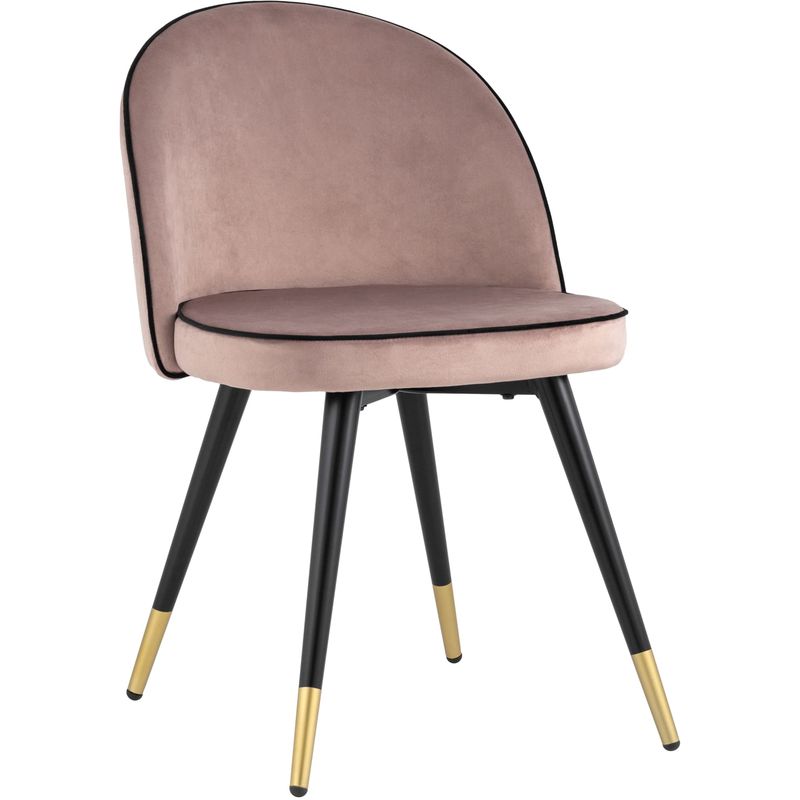 Стул Cooper Chair LUX Пепельно-Розовый Велюр Розовый пастельный Черный Стул Cooper Chair LUX Пепельно-Розовый Велюр Розовый пастельный Черный в Кирове | Loft Concept