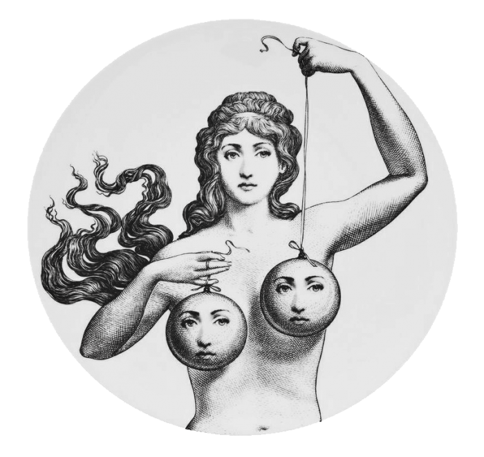 Декоративная тарелка Fornasetti 001 Черный Декоративная тарелка Fornasetti 001 Черный в Кирове | Loft Concept