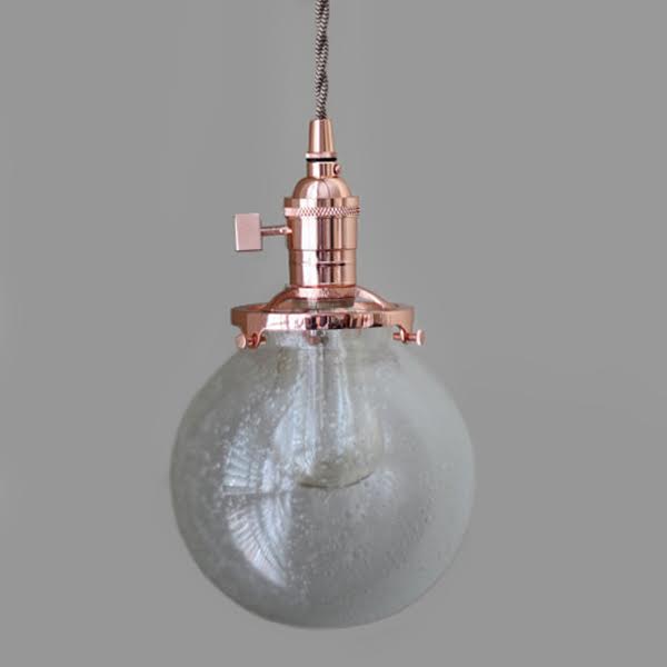 Подвесной светильник Bubble Sphere Glass Copper Медь Подвесной светильник Bubble Sphere Glass Copper Медь в Кирове | Loft Concept
