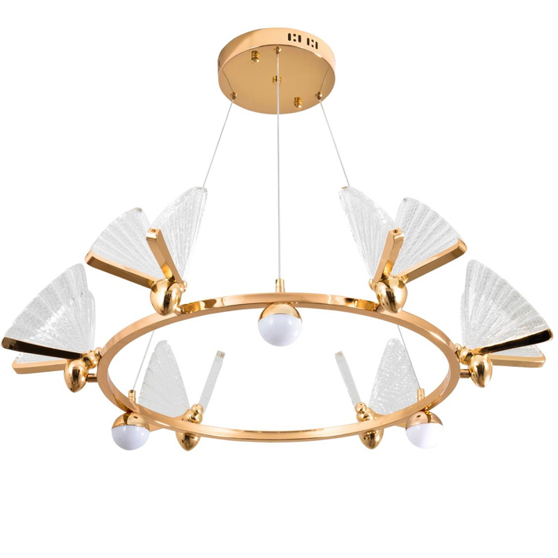 Люстра Золотая Butterfly Enlarged на три лампы Золотой Люстра Золотая Butterfly Enlarged на три лампы Золотой в Кирове | Loft Concept