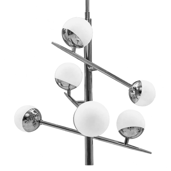 Подвесной светильник Ponte Chandelier Chromium Белый Хром Подвесной светильник Ponte Chandelier Chromium Белый Хром в Кирове | Loft Concept