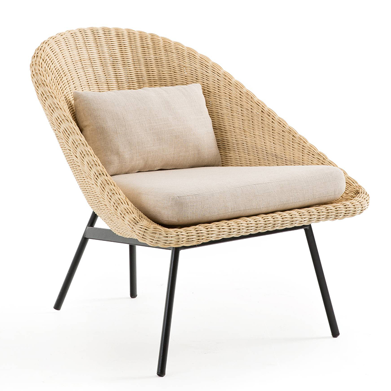 Кресло Marcu Wicker Chair Бежевый Черный Кресло Marcu Wicker Chair Бежевый Черный в Кирове | Loft Concept