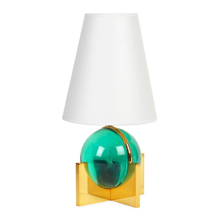 Настольная лампа GLOBO VANITY LAMP Золотой Зеленый Белый Настольная лампа GLOBO VANITY LAMP Золотой Зеленый Белый в Кирове | Loft Concept