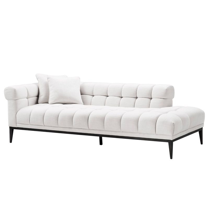Кушетка Eichholtz Lounge Sofa Aurelio Left Белый Черный Кушетка Eichholtz Lounge Sofa Aurelio Left Белый Черный в Кирове | Loft Concept