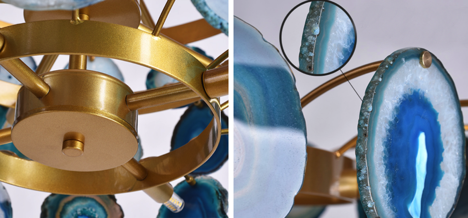 Люстра Agate Burst Chandelier 3 Round blue Люстра Agate Burst Chandelier 3 Round blue - Loft-Concept в Кирове