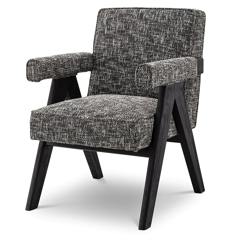 Стул Eichholtz Dining Chair Greta Черный Черный Черно-белый в Кирове | Loft Concept 