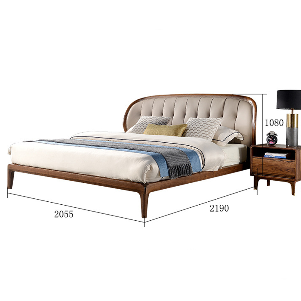 Кровать двуспальная с мягким округлым изголовьем Walnut Bed Кровать двуспальная с мягким округлым изголовьем Walnut Bed в Кирове