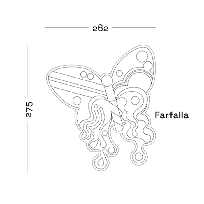 Дизайнерский ковер в виде бабочки Poltronova Tappeto Farfalla Rug в Кирове