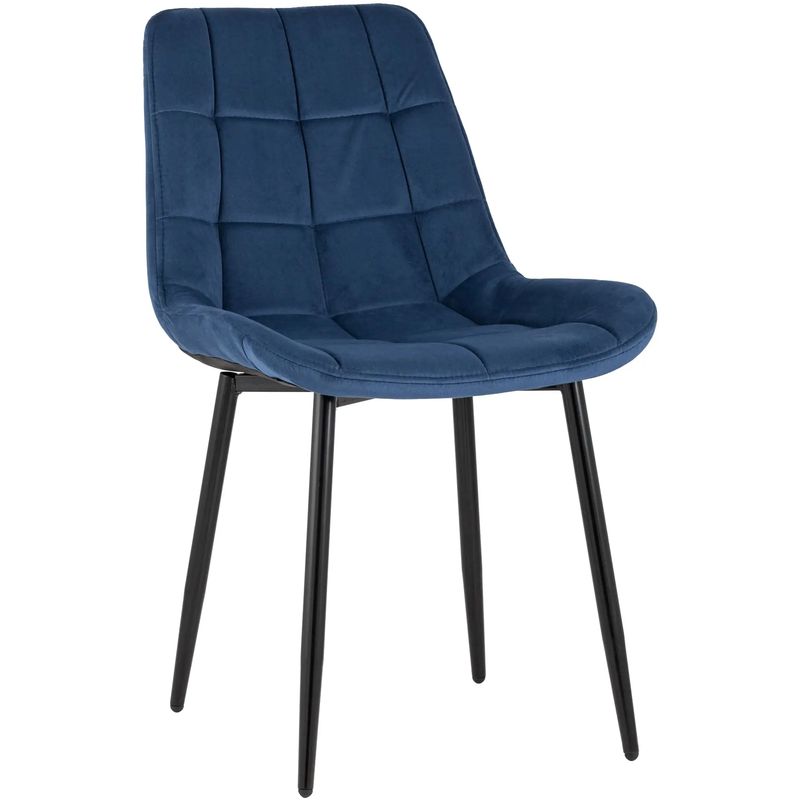 Стул NANCY Chair Синий Цвет Черные Ножки Синий Черный в Кирове | Loft Concept 