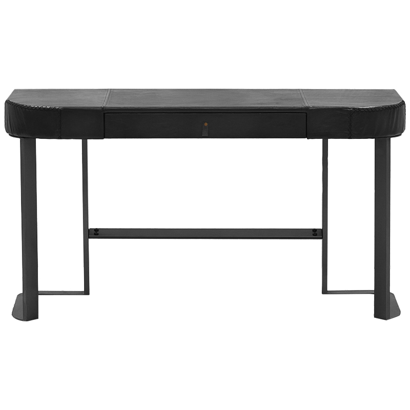 Рабочий стол Hart Leather Desk Черный Рабочий стол Hart Leather Desk Черный в Кирове | Loft Concept