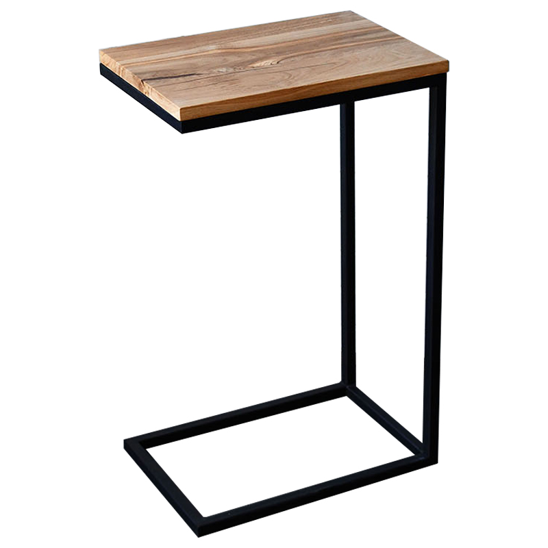 Приставной стол Hanson Industrial Metal Rust Side Table Светлый дуб Черный Приставной стол Hanson Industrial Metal Rust Side Table Светлый дуб Черный в Кирове | Loft Concept