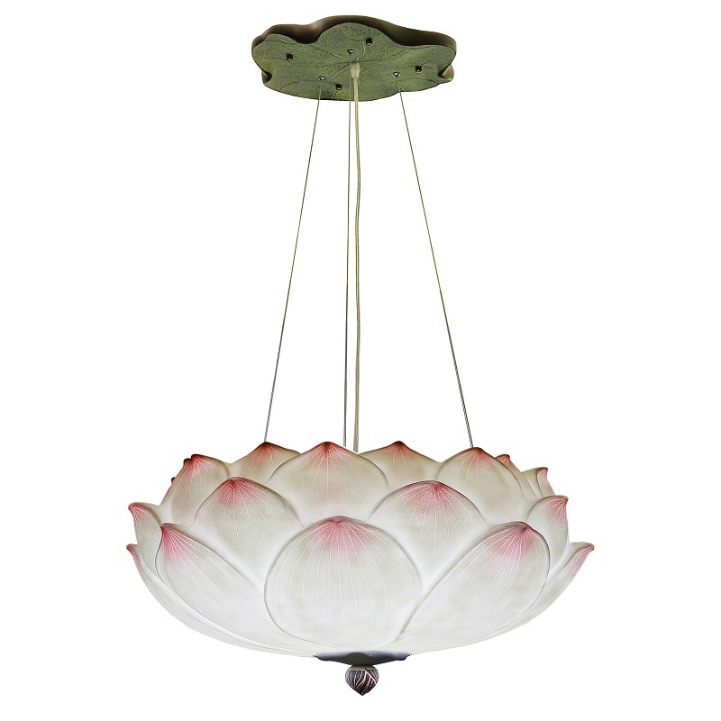 Люстра Pink Lotus Chandelier Белый Розовый пастельный Люстра Pink Lotus Chandelier Белый Розовый пастельный в Кирове | Loft Concept