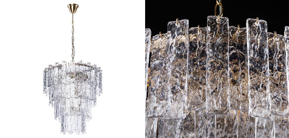 Люстра Iceberg Glass Maxi с Рельефным стеклом Люстра Iceberg Glass Maxi с Рельефным стеклом - Loft-Concept в Кирове