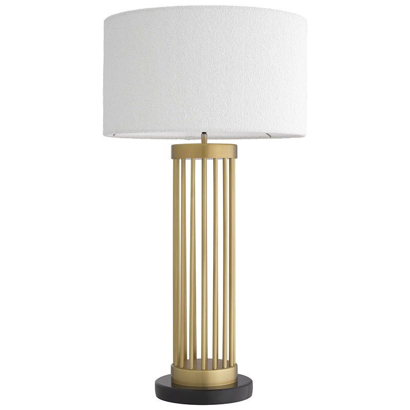 Настольная лампа Eichholtz Table Lamp Condo Brass Белый Латунь Черный Настольная лампа Eichholtz Table Lamp Condo Brass Белый Латунь Черный в Кирове | Loft Concept