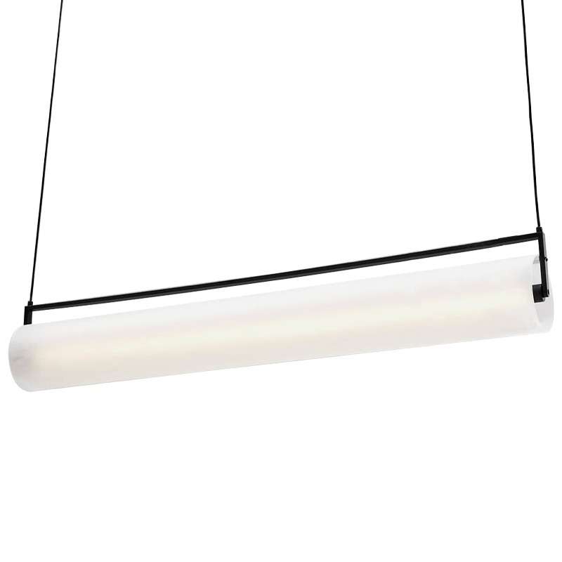 Дизайнерский линейный подвесной светильник CANVAS LINEAR HANGING LAMP Белый Черный Дизайнерский линейный подвесной светильник CANVAS LINEAR HANGING LAMP Белый Черный в Кирове | Loft Concept