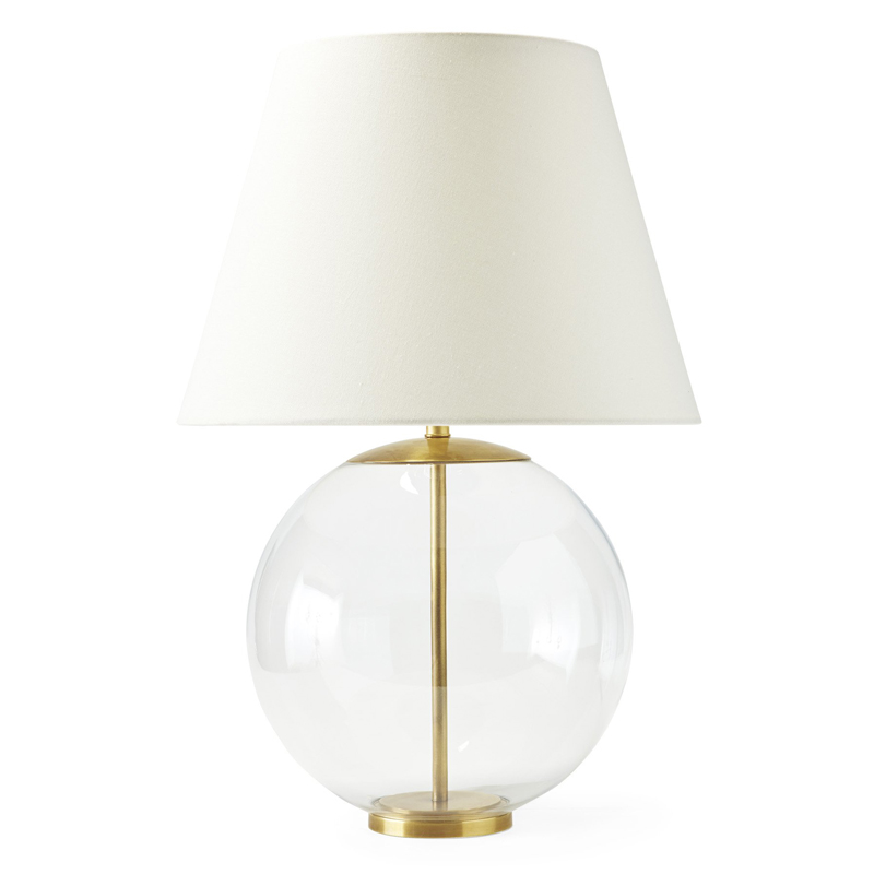 Настольная лампа Emory Table Lamp Gold Золотой Прозрачный (Transparent) Белый в Кирове | Loft Concept 