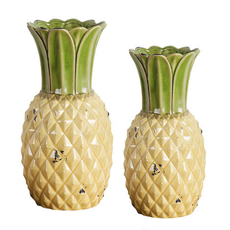 Ваза Pineapple Vase Желтый Зеленый шалфей Ваза Pineapple Vase Желтый Зеленый шалфей в Кирове | Loft Concept