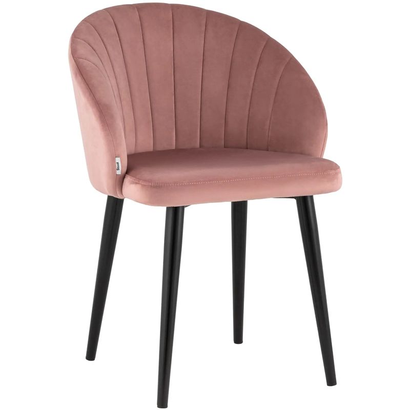 Стул Balsari Chair Пыльно-Розовый Велюр Розовый пастельный Черный Стул Balsari Chair Пыльно-Розовый Велюр Розовый пастельный Черный в Кирове | Loft Concept