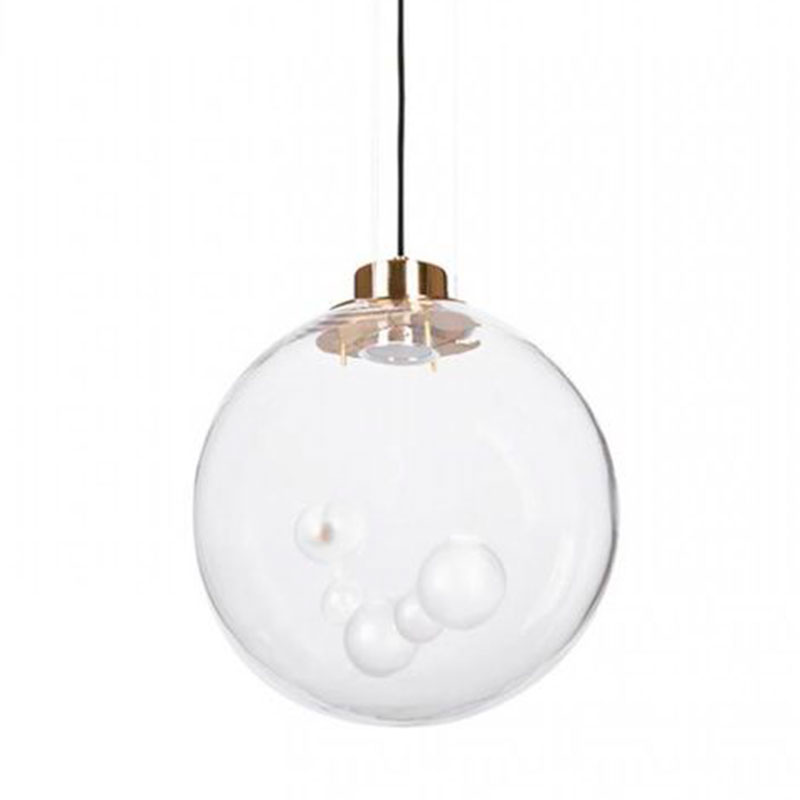 Подвесной светильник Lamps Inside Bubbles bottom round Золотой Прозрачный в Кирове | Loft Concept 