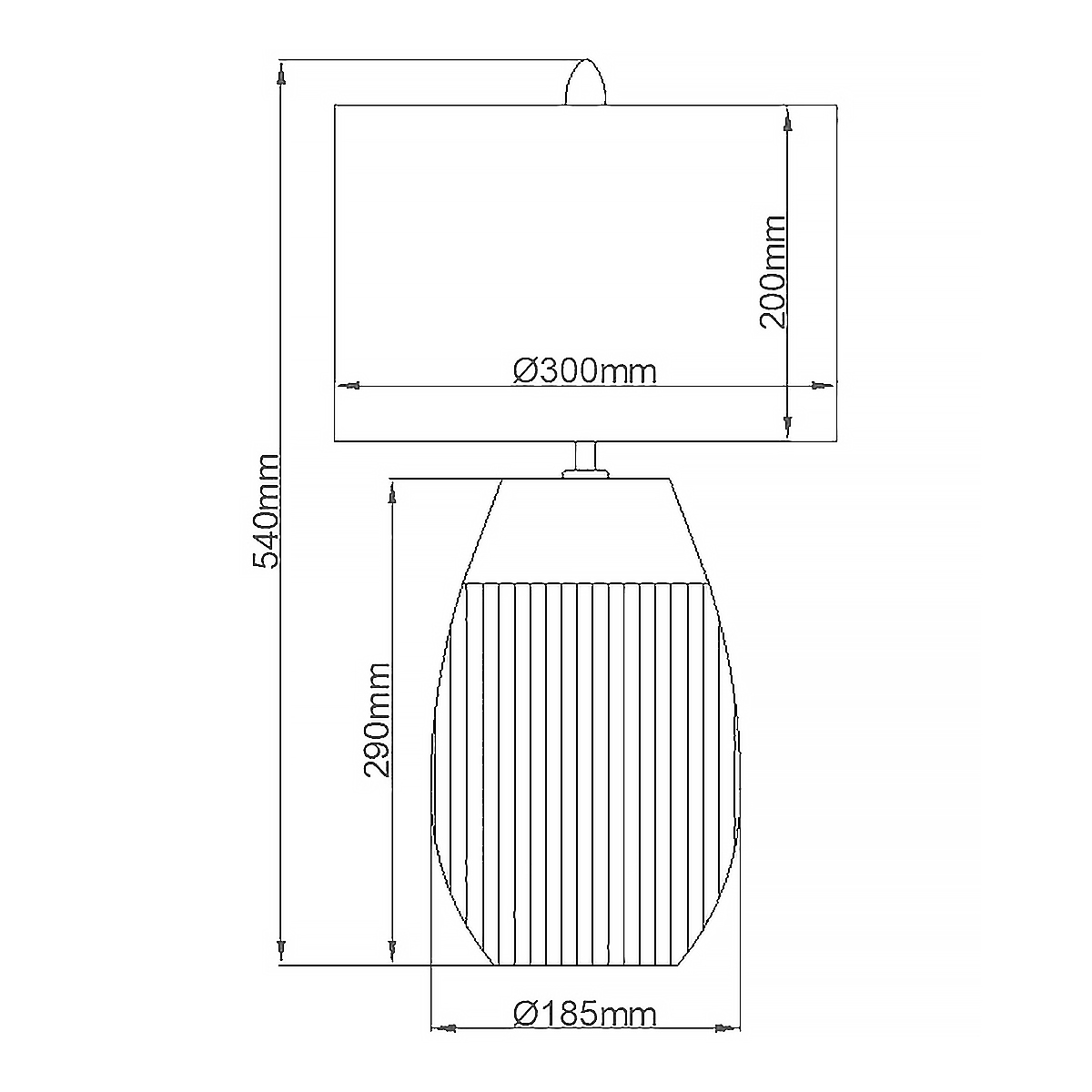 Настольная лампа с белым цилиндрическим абажуром и серебристым овальным основанием Quintiesse в Кирове