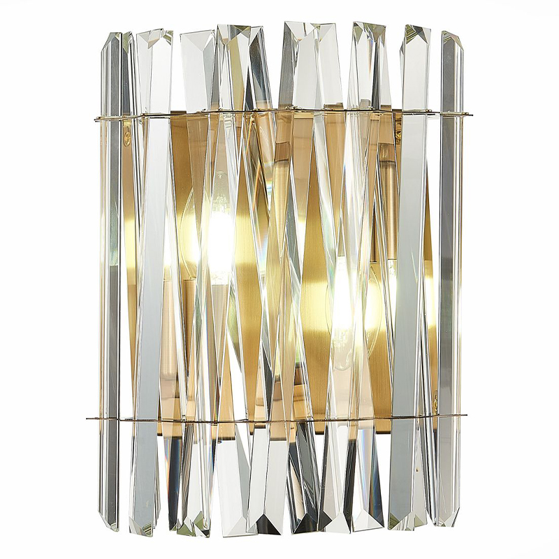 Бра Kaeden Glass Gold Wall Lamp Золотой Прозрачный Бра Kaeden Glass Gold Wall Lamp Золотой Прозрачный в Кирове | Loft Concept