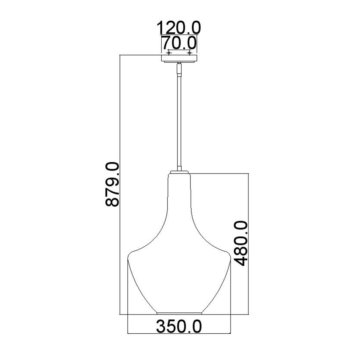 Подвесной светильник прозрачный стеклянный органической формы Kichler в Кирове